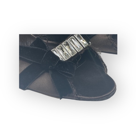 Pedro Garcia ☀︎︎ Swarovski Crystal Silk Peep Toe Pumps ☀︎︎ Cedar Brown ☀︎︎ 38 - Picture 10 of 16